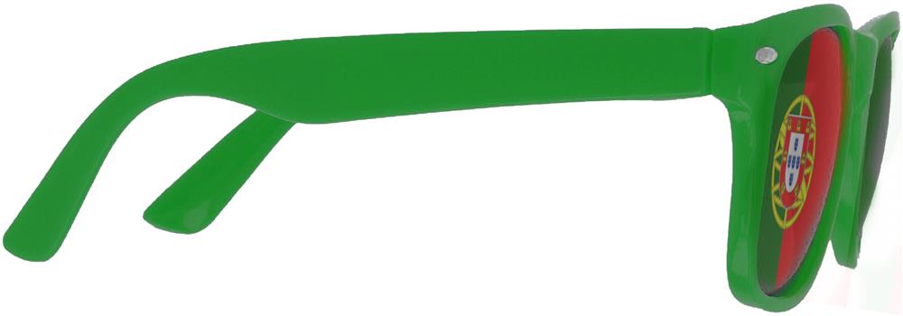 Lunettes de supporter plastique personnalisées FLAG FUN, pied droite