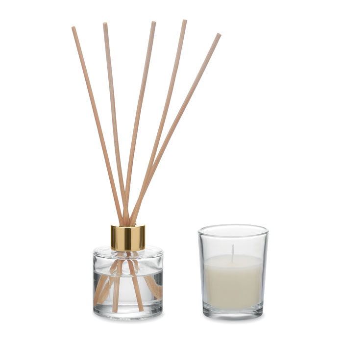 Coffret diffuseur et bougie vanille personnalisé GINGLE