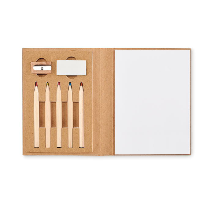 Set de dessin papier recyclé personnalisé KISAN