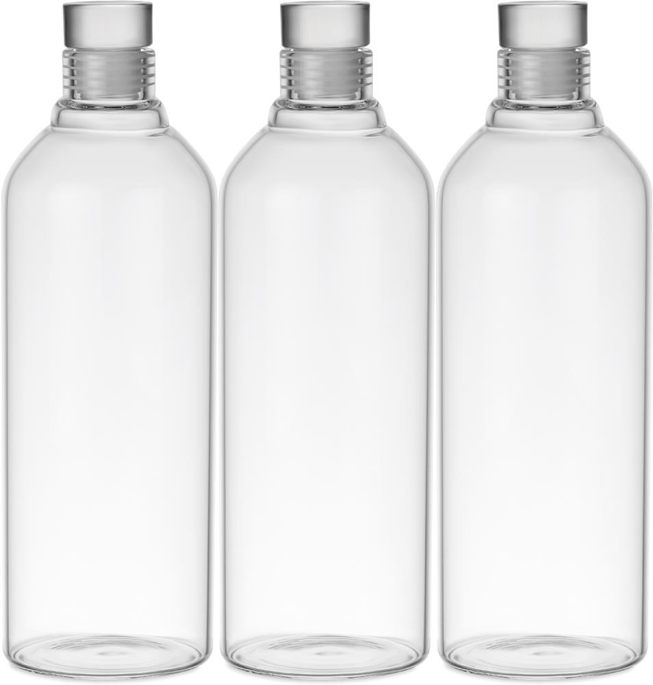Bouteille verre borosilicate 1 L personnalisée LARGE LOU, tour complet