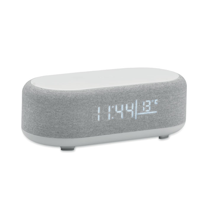 Enceinte réveil chargeur 15 W personnalisée TUONO, Blanc