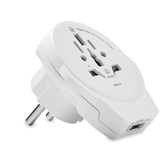 Adaptateur de voyage USB personnalisé WORLD TO EUROPE