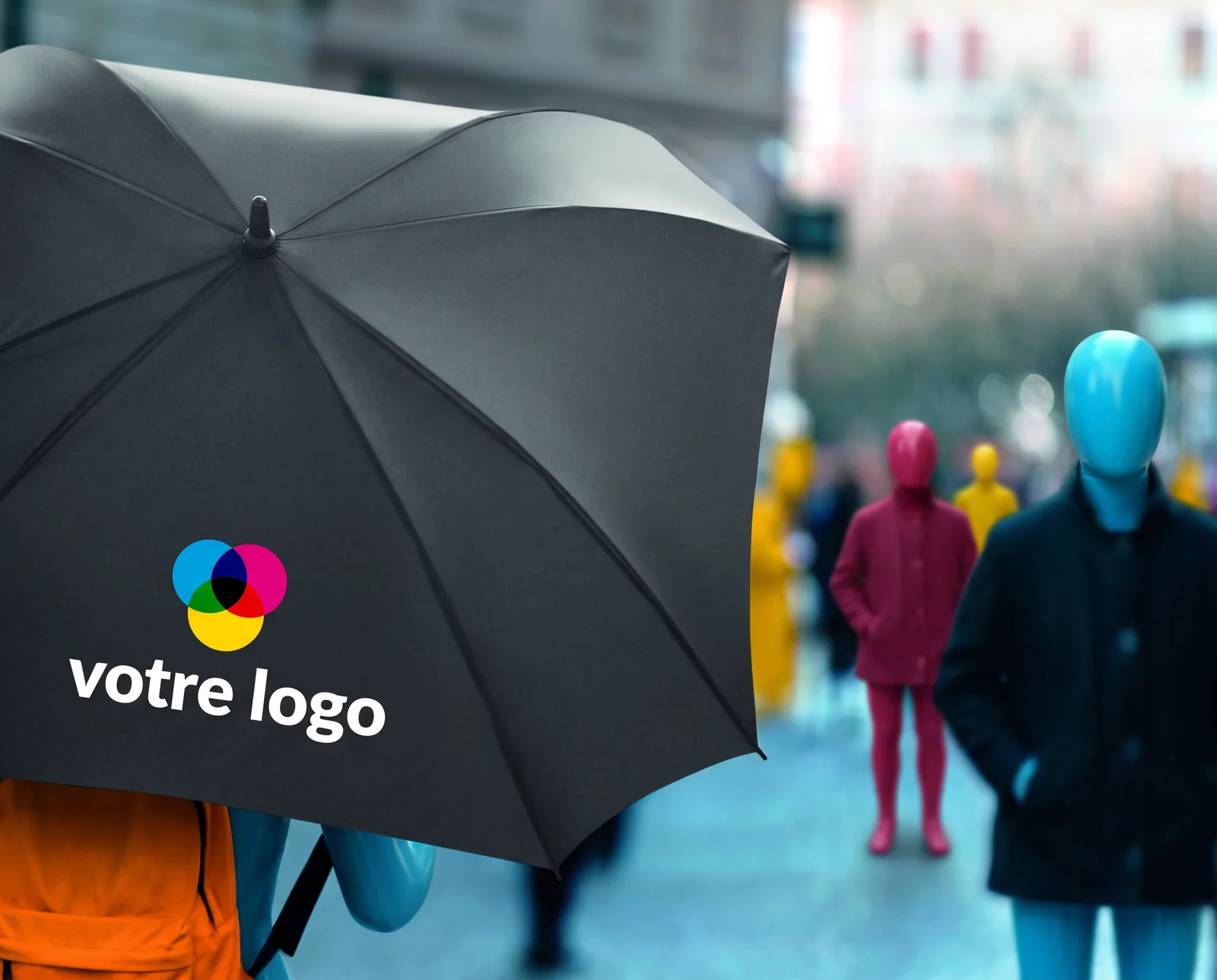 Parapluie carré tempête 27 pouces personnalisé COLUMBUS