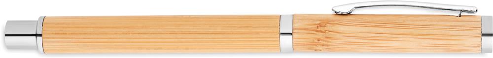 Stylo gel bambou FSC personnalisé CAIRO, clip gauche