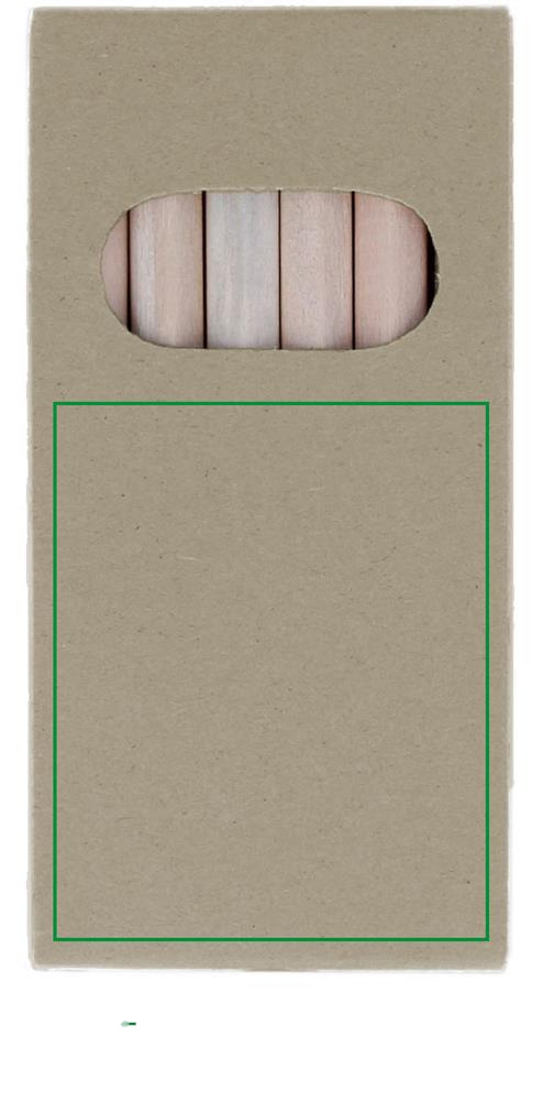 Crayons de couleur boîte de 6 personnalisés ABIGAIL, devant