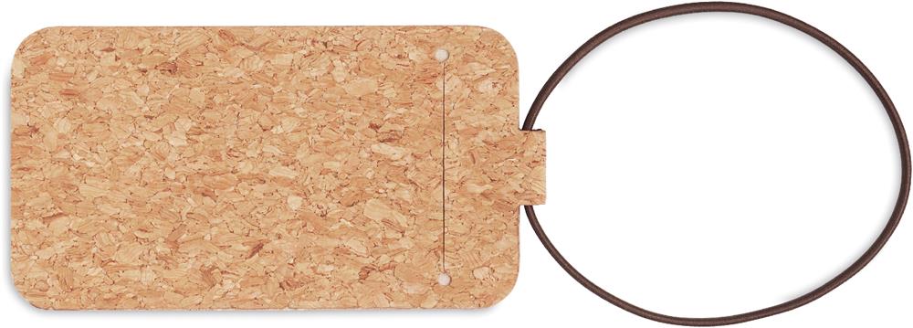 Étiquette bagage liège ovale personnalisée OVALIS, dos