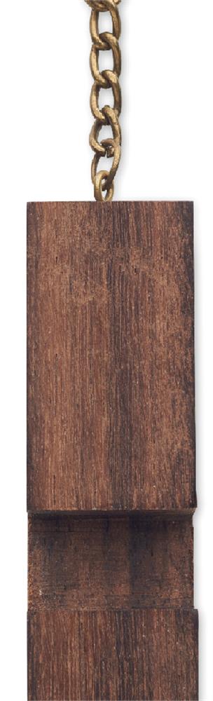 Porte-clés bois de noyer support téléphone personnalisé CODE, devant haut