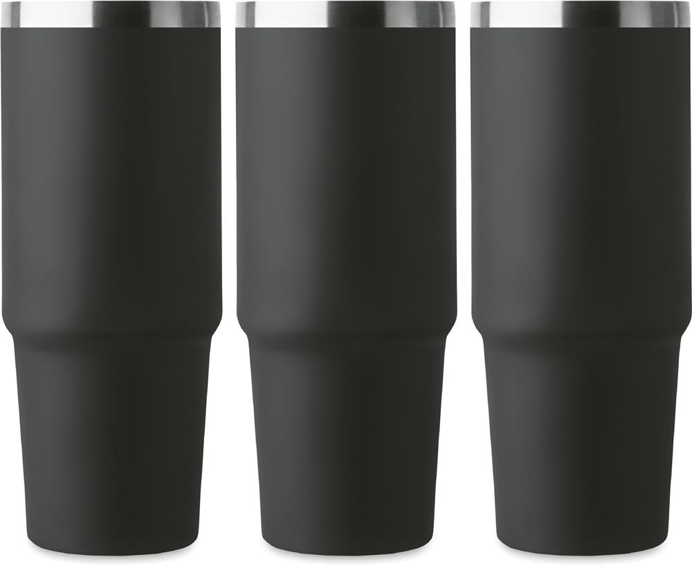 Gobelet isotherme 850 ml avec paille personnalisé SUMA HAND, tour complet (sérigraphie circulaire)