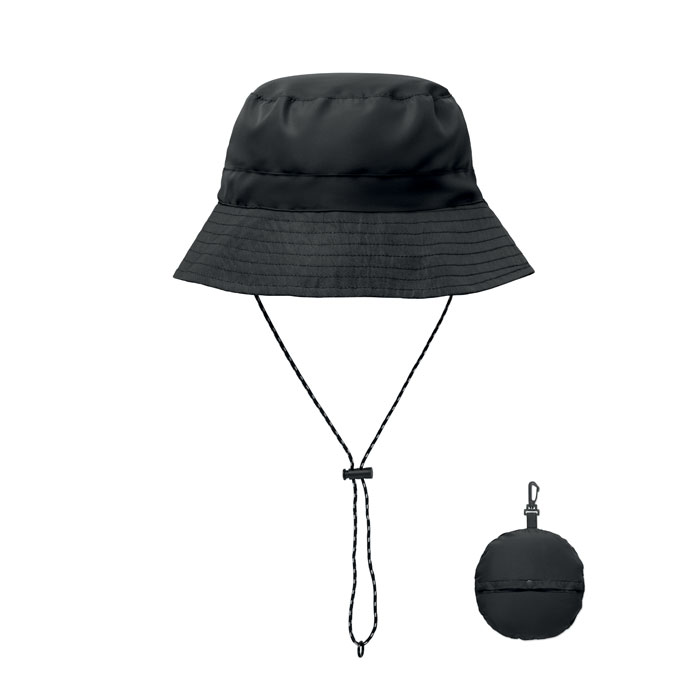 Chapeau de pêcheur déperlant personnalisé LANIN, Noir