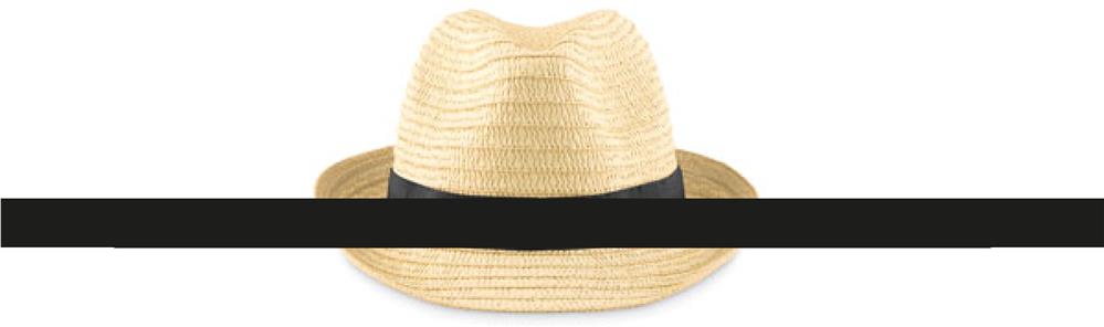 Chapeau de paille personnalisé BOOGIE, bandeau (sérigraphie)
