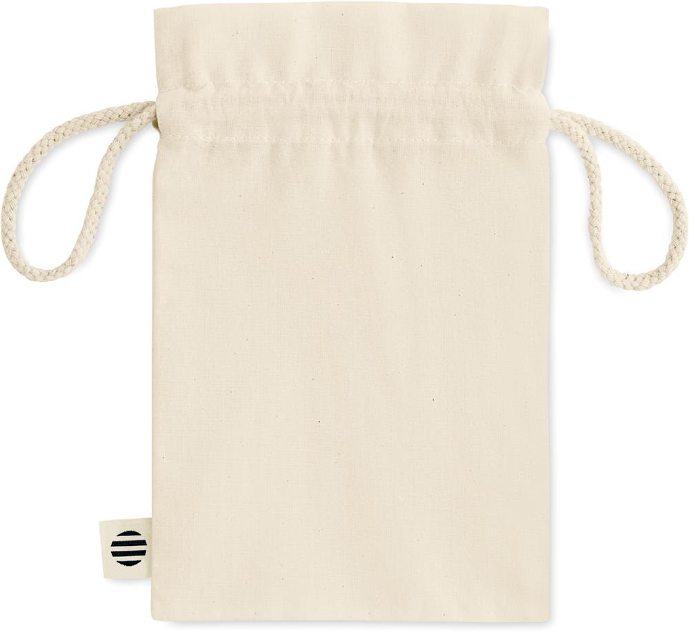 Sac cadeau coton bio 105 g/m² personnalisé AMBER SMALL, dos