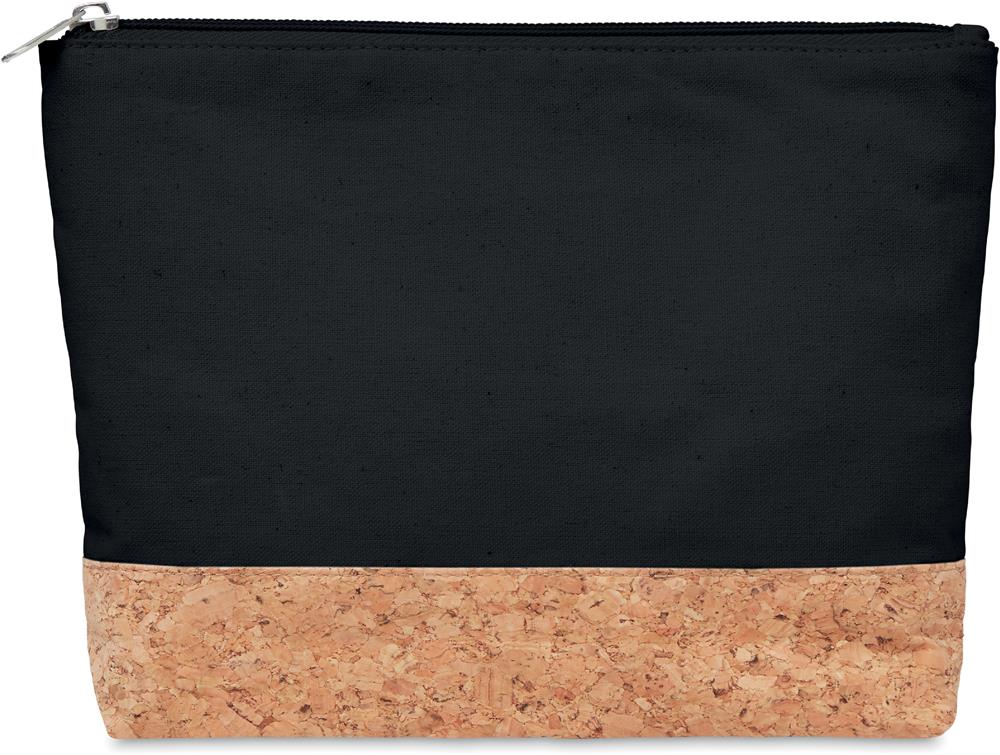 Trousse coton 220 g/m² et liège personnalisée PORTO BAG, côté 1