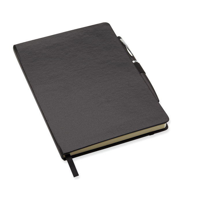 Carnet A5 et stylo métal personnalisé NOTAPLUS, Noir