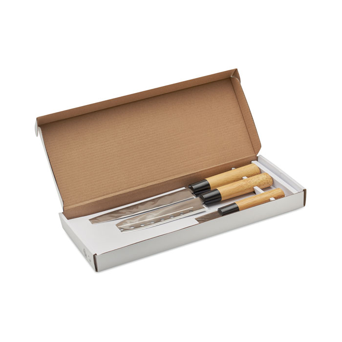 Set de 3 couteaux style japonais personnalisé TAKI