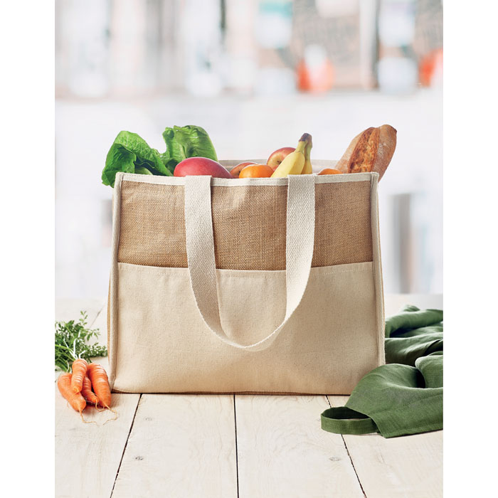 Sac shopping isotherme jute personnalisé CAMPO DE GELI
