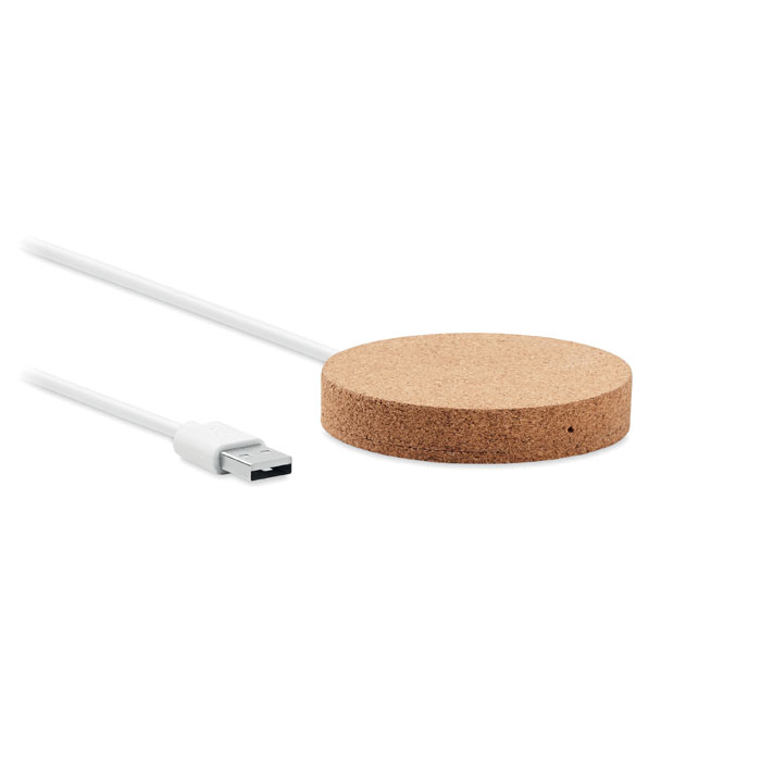 Chargeur sans fil liège 10 W personnalisé KOKE, Beige
