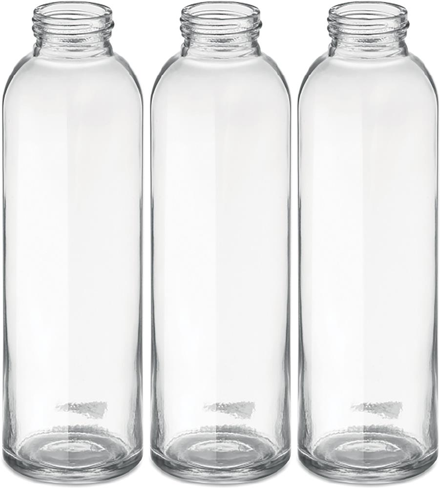 Bouteille verre 500 ml avec housse personnalisée UTAH GLASS, tour complet
