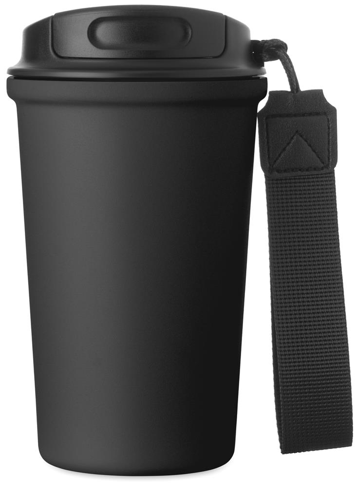 Gobelet inox recyclé céramique 400 ml personnalisé NAKANO, devant haut