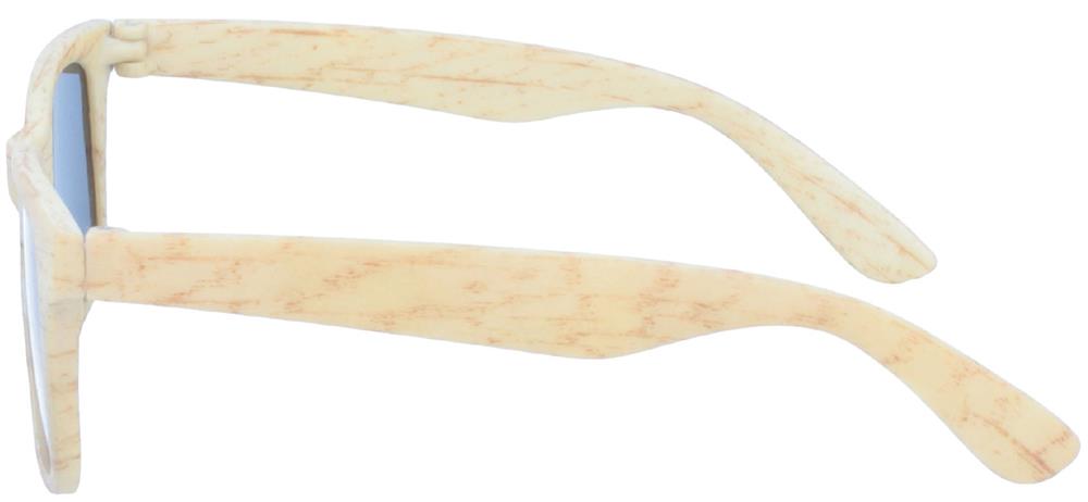 Lunettes de soleil effet bois personnalisées WOODIE, pied gauche