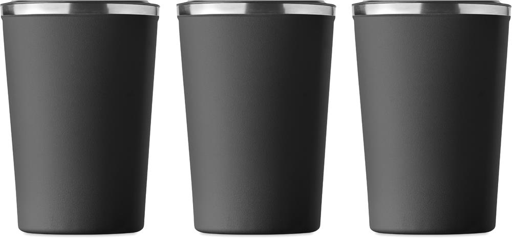 Gobelet inox 350 ml personnalisé BRACE, tour complet (impression numérique 360)