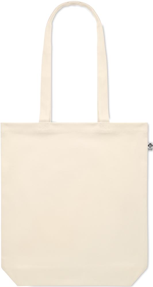 Tote bag toile bio 270 g/m² personnalisé RASSA+, devant (transfert numérique)