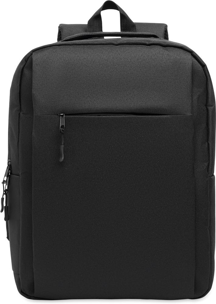 Sac à dos ordinateur 15 pouces RPET personnalisé AKRAOS, devant