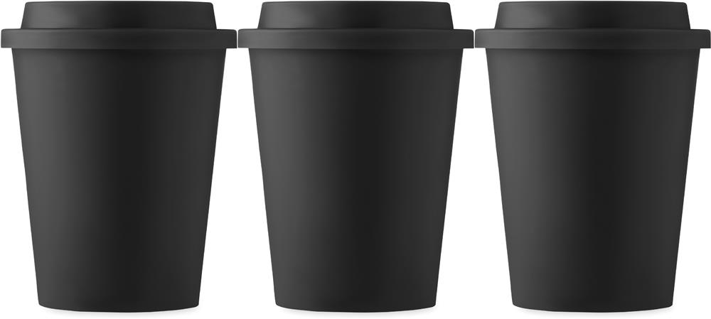 Gobelet double paroi PP 300 ml personnalisé NOLA, tour complet