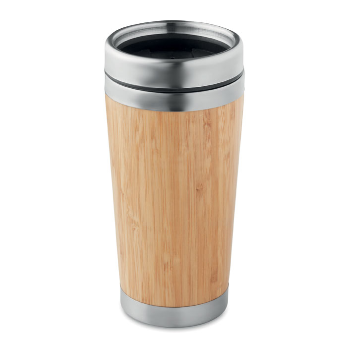 Gobelet inox bambou 400 ml personnalisé RODEODRIVE+