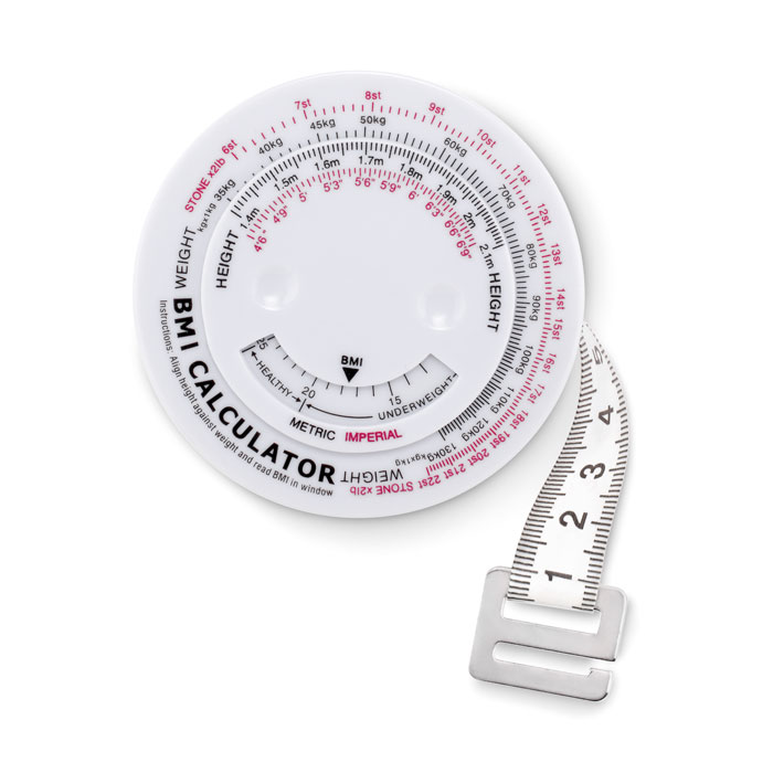 Mètre ruban avec calcul IMC personnalisé MEASURE IT