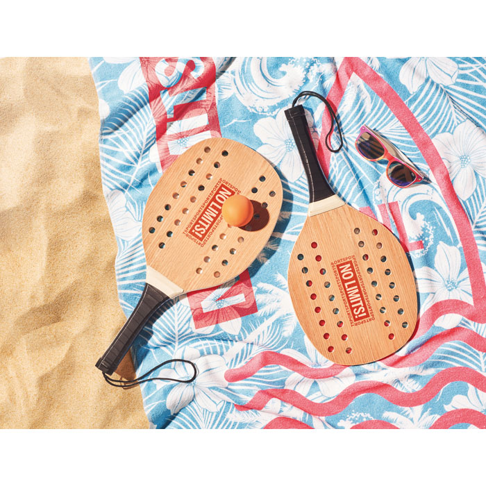 Set de beach tennis bois personnalisé PALAS