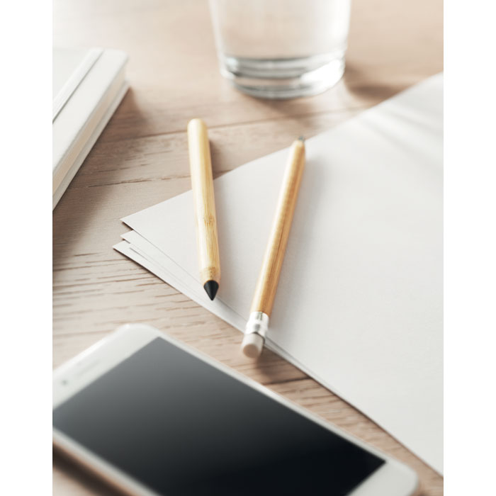 Stylo sans encre bambou FSC personnalisé INKLESS BAMBOO