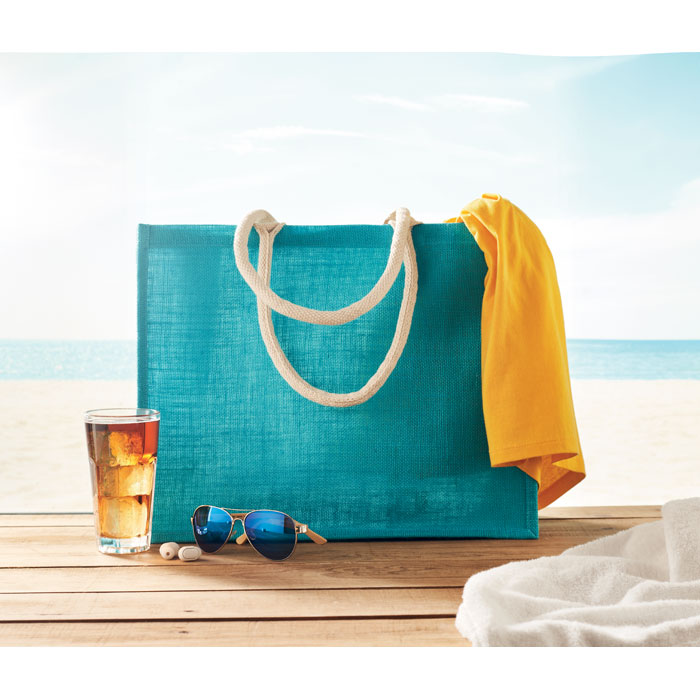 Sac shopping jute pelliculé personnalisé AURA