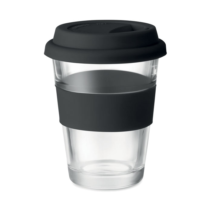 Gobelet en verre 350 ml personnalisé ASTOGLASS, Noir