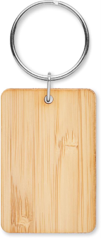 Porte-clés rectangulaire bambou personnalisé ANGLEBOO, côté 1