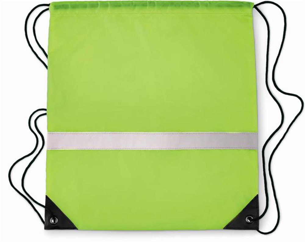 Sac à cordon réfléchissant personnalisé STRIPE, devant dessus
