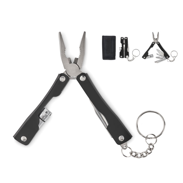 Couteau multi-outils 10 fonctions personnalisé AYUDA, Noir