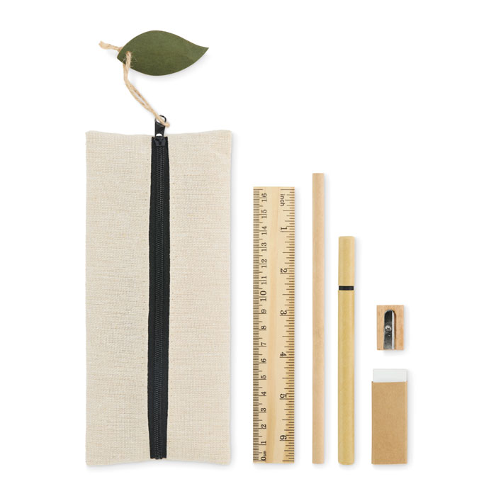 Set d'écriture pochette jute personnalisé JUCOSET