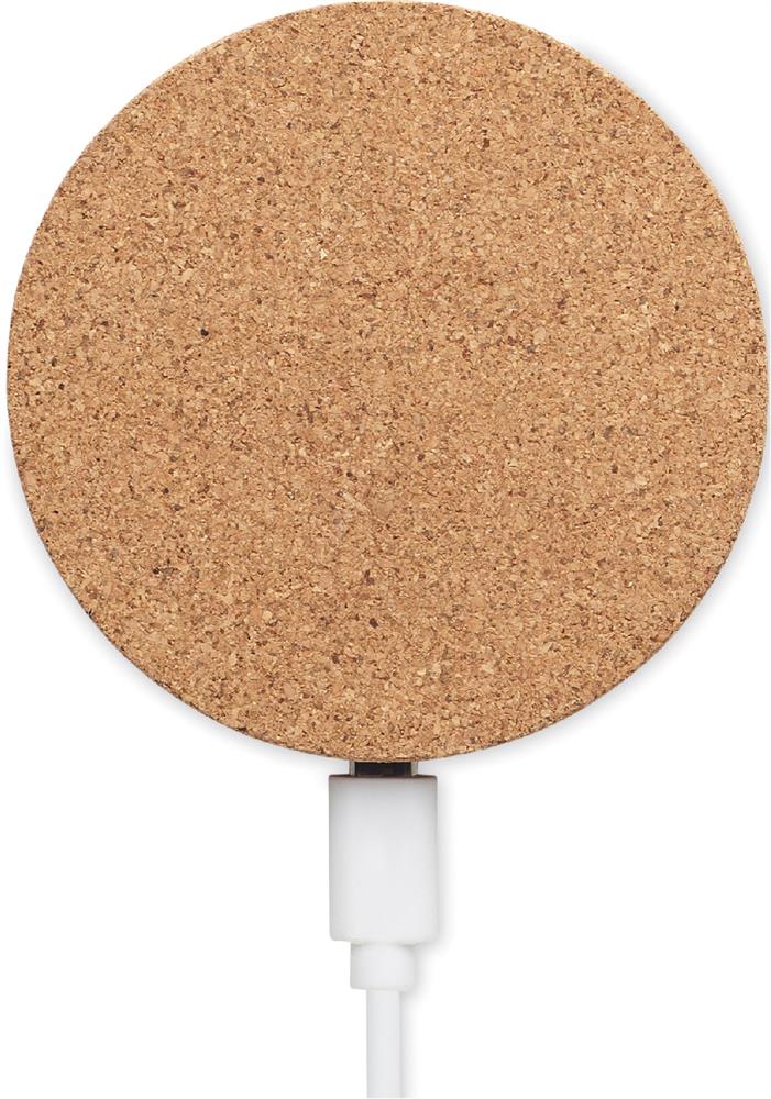 Chargeur sans fil liège 10 W personnalisé KOKE, dessus