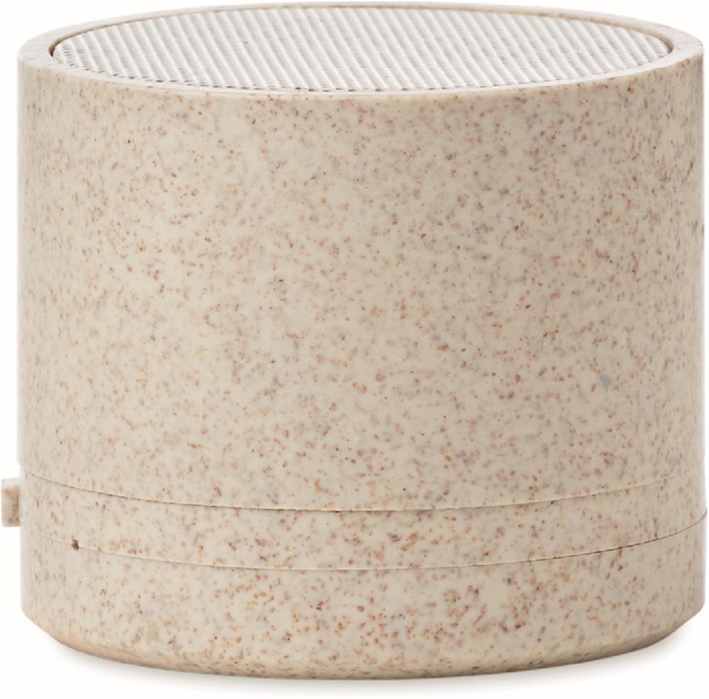 Enceinte paille de blé 3 W personnalisée ROUND BASS+, côté 2
