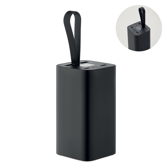 Batterie externe 20000 mAh 65 W personnalisée VOIMA, Noir