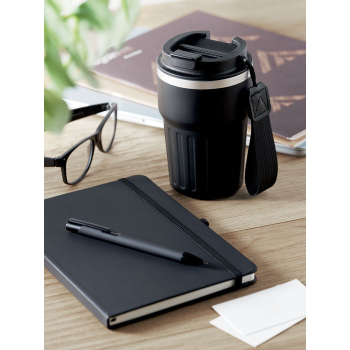 Coffret gobelet 350 ml et carnet A5 personnalisé ENGAGE