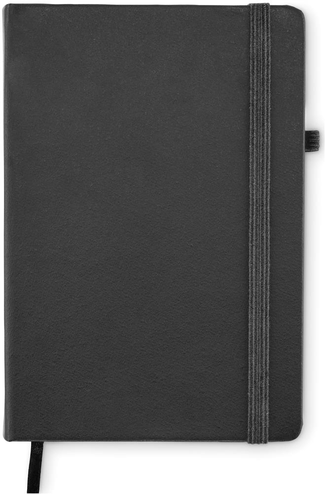 Carnet A5 cuir recyclé personnalisé ARPU, devant (tampographie)