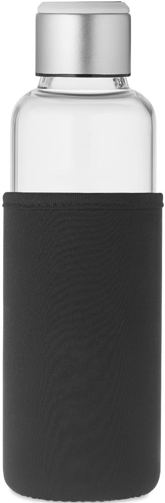 Bouteille verre borosilicate à rappel personnalisée INDER, pochette (transfert réfléchissant)