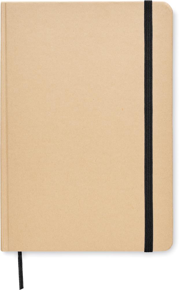 Carnet A5 quadrillé carton recyclé personnalisé EVERWRITE, devant (impression numérique)