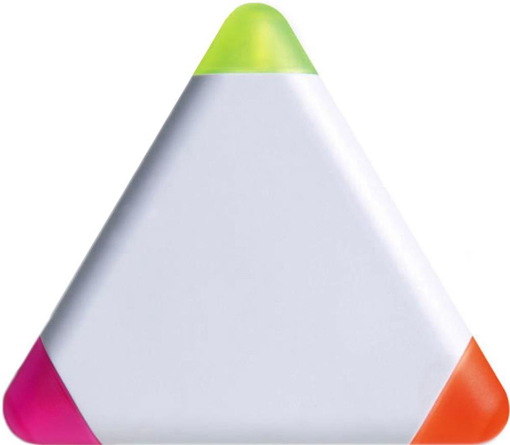 Surligneur triangulaire 3 couleurs personnalisé TRIANGULO, devant (tampographie)