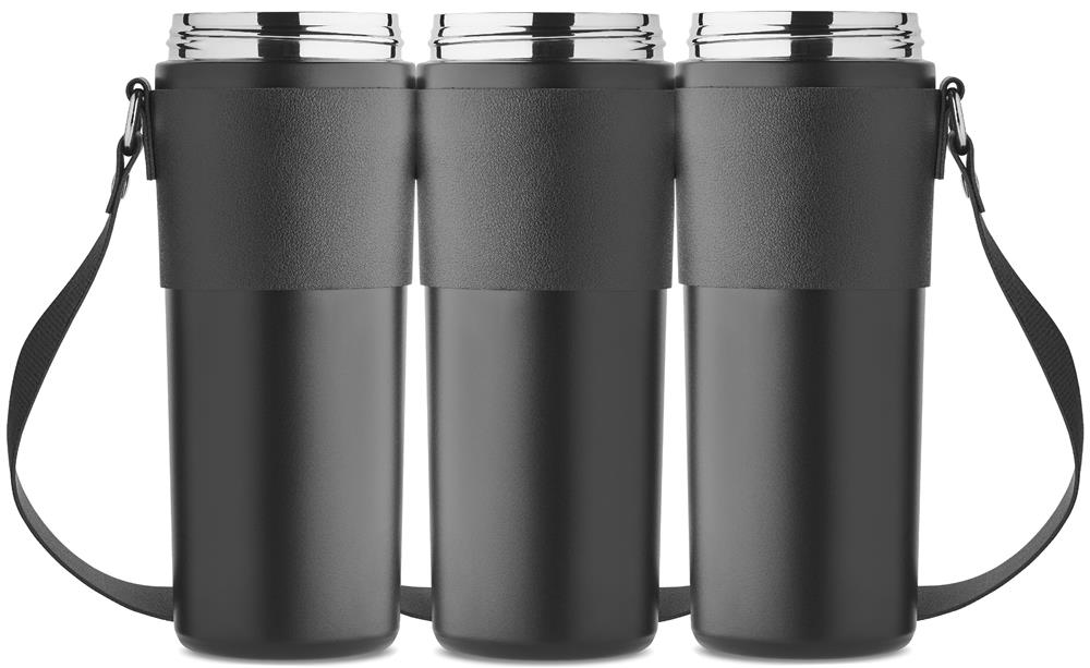 Gobelet isotherme inox 700 ml avec paille personnalisé AIRA, tour complet (sérigraphie circulaire)