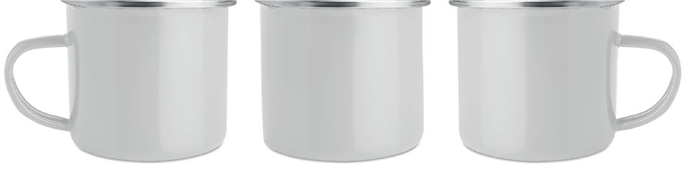 Mug émaillé sublimation 350 ml personnalisé PLATEADO, tour complet