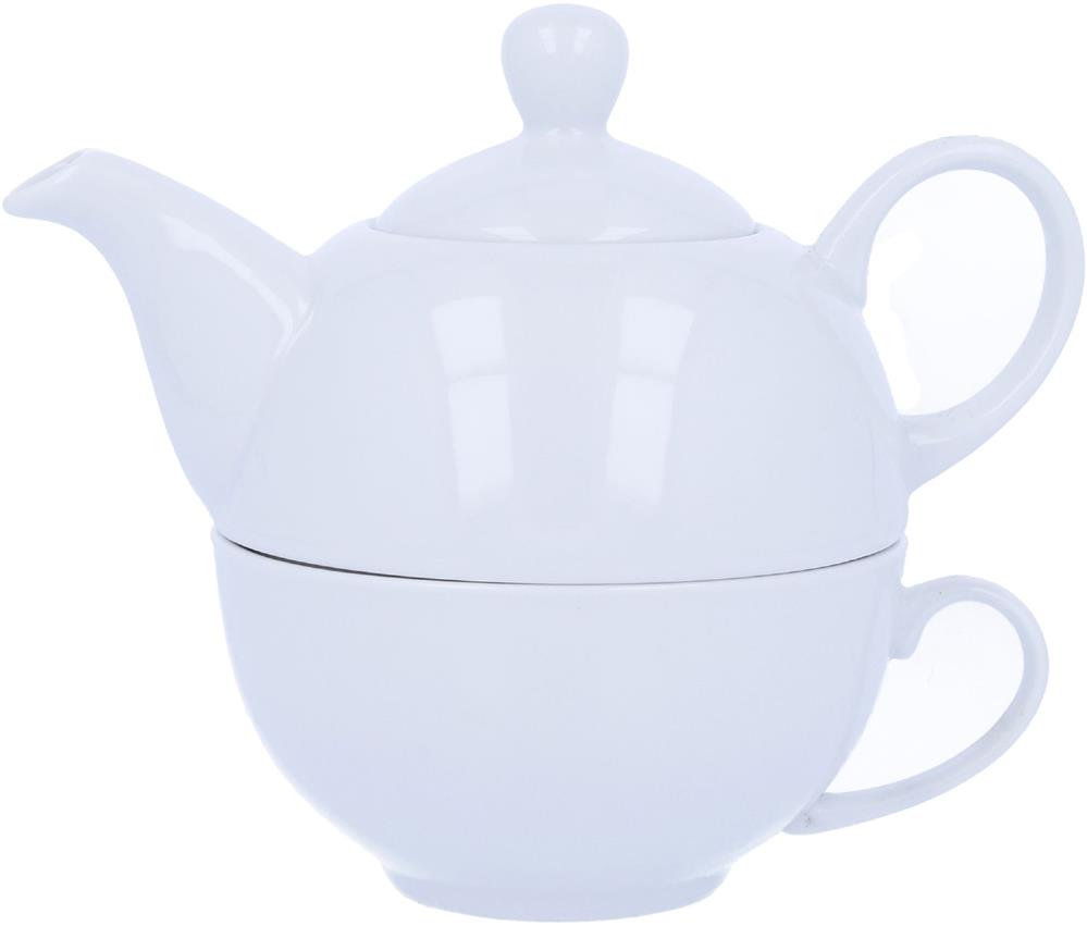 Set théière 400 ml et tasse personnalisé TEA TIME, gobelet gauche