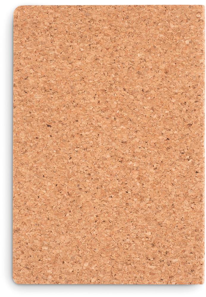Carnet A5 liège souple personnalisé NOTECORK, dos (sérigraphie)