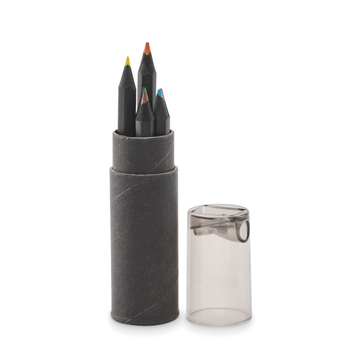 Crayons de couleur tube carton personnalisé NEGRO